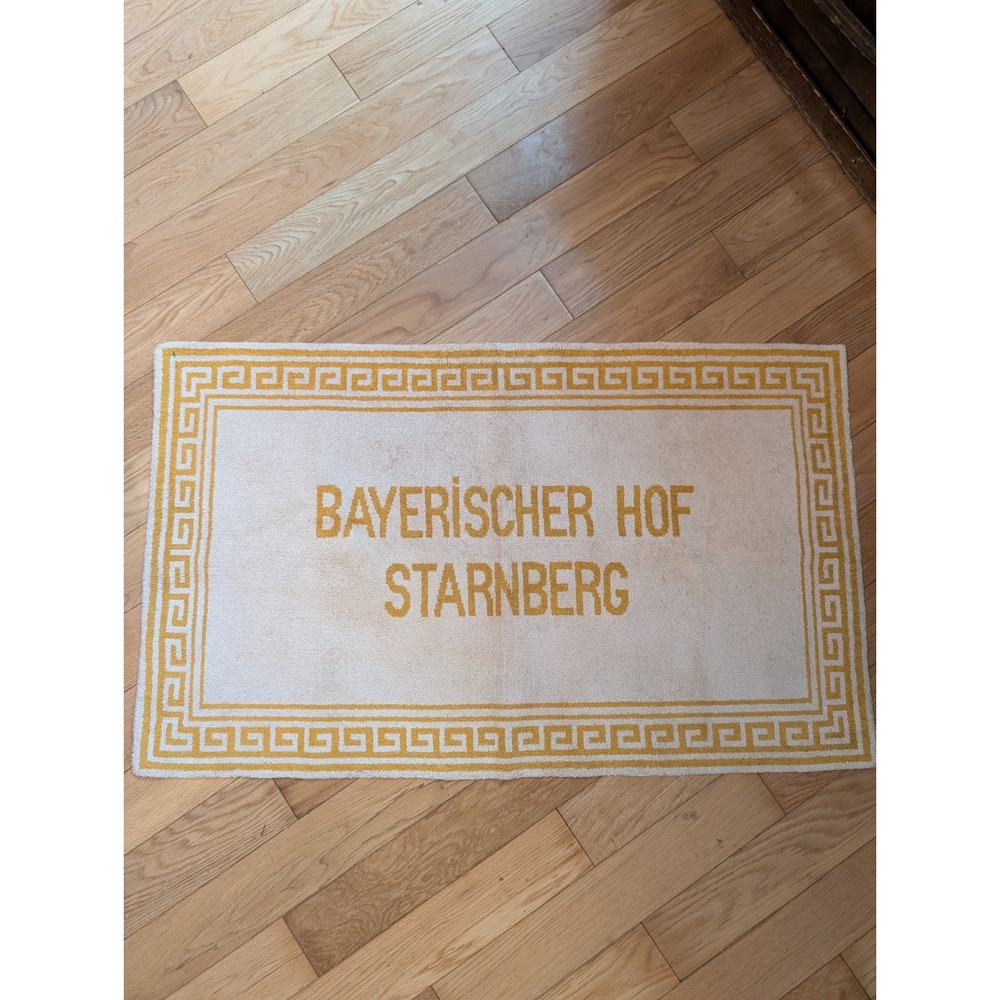 Hotel Bayerischer Hof‎ Munchen Textile Hotel Bath Mat Germany Bavarian Greek Key
